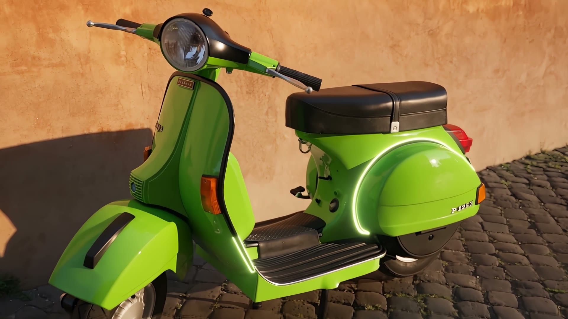 Una linea di luce verde percorre i profili della PX